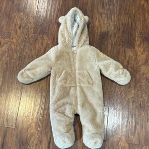 Primark Tan Fleece baby one piece jumpsuit